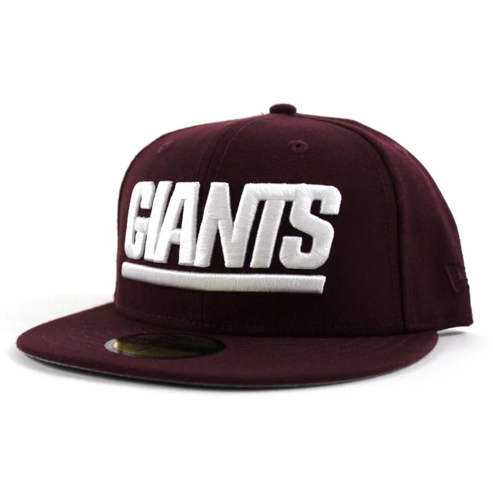 New York Giants New Era 59Fifty Fitted Hat (Maroon Gray Under Brim)