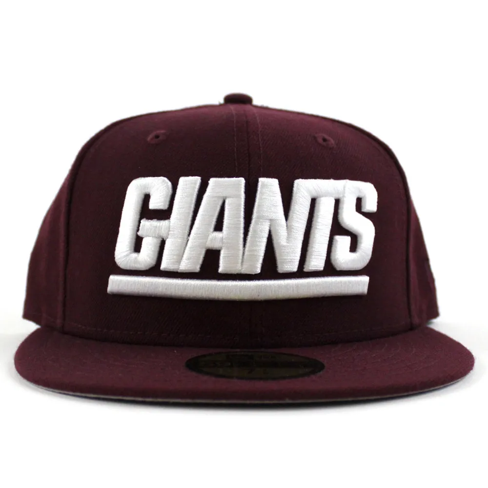 New York Giants New Era 59Fifty Fitted Hat (Maroon Gray Under Brim)