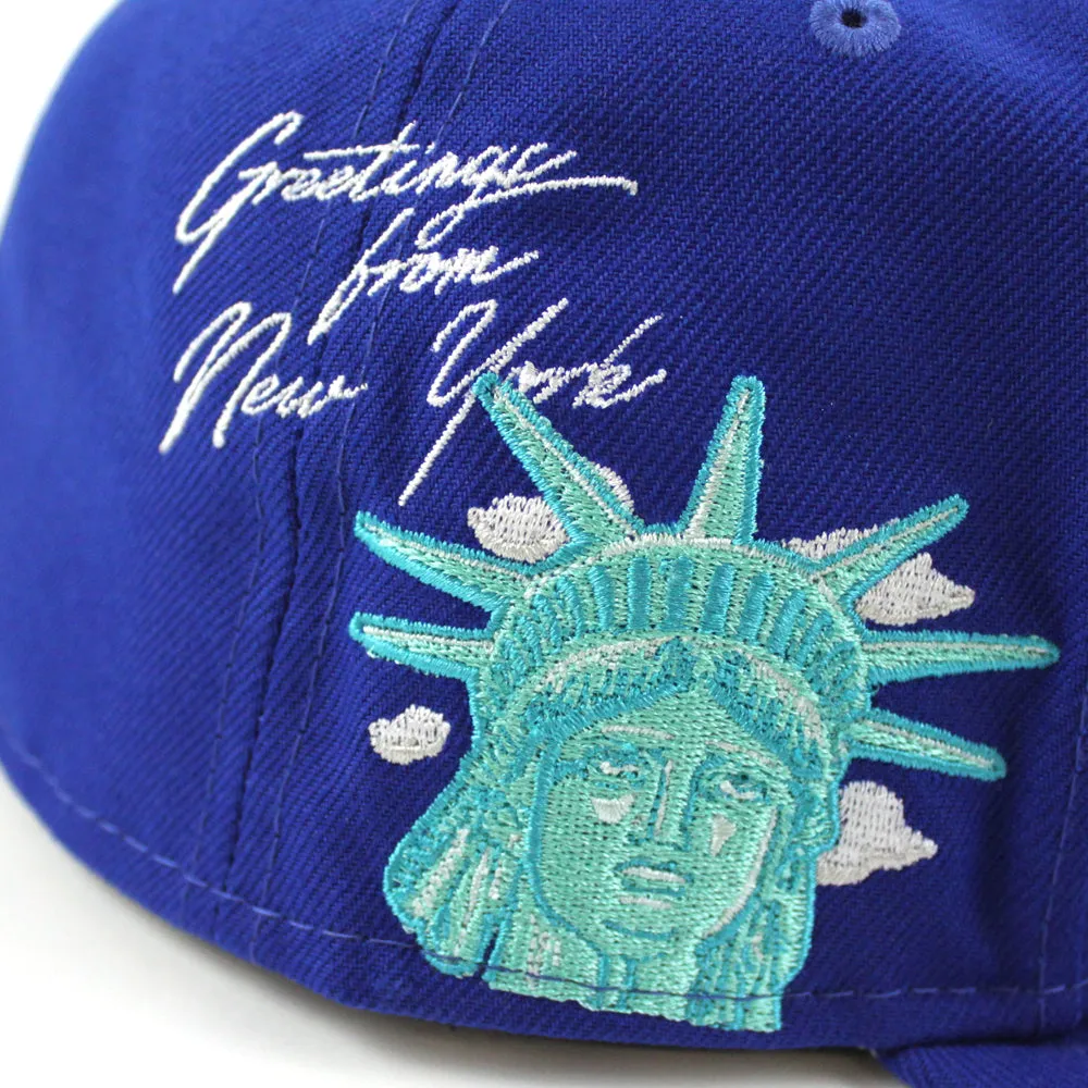 New York Mets CLOUD ICON Statue Of Liberty New Era 59Fifty Fitted Hat (Team Color Gray Under Brim)