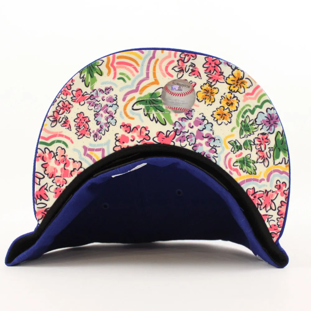 New York Mets WATER COLOR FLORAL New Era 59Fifty Fitted Hat (Blue Floral Under Brim)