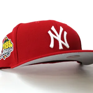 New York Yankees 1999 World Series New Era 59Fifty Fitted Hat (Red Gray Under Brim)