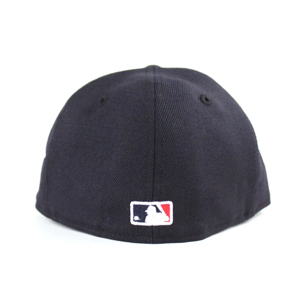 New York Yankees 1999 World Series Patch New Era Fitted 59Fifty Hats (Navy Gray Under Brim)