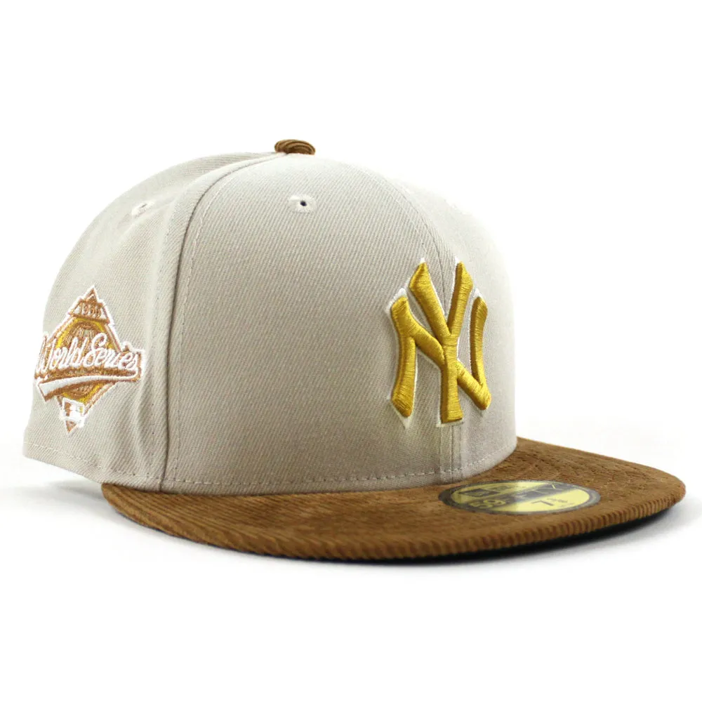 New York Yankees 2022 5950 CORD VISOR New Era Fitted Hat (Corduroy Green Under Brim)