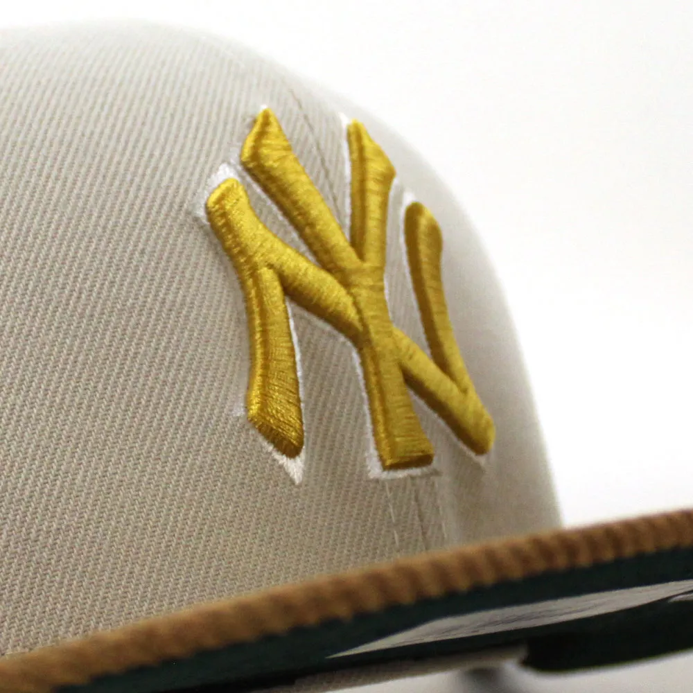 New York Yankees 2022 5950 CORD VISOR New Era Fitted Hat (Corduroy Green Under Brim)