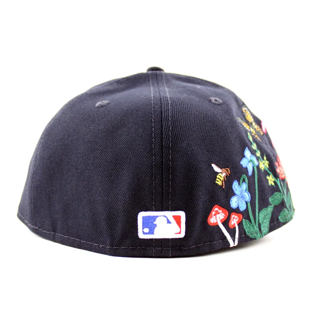 New York Yankees BLOOMING New Era 59Fifty Fitted Hat (Team Color Gray Under Brim)