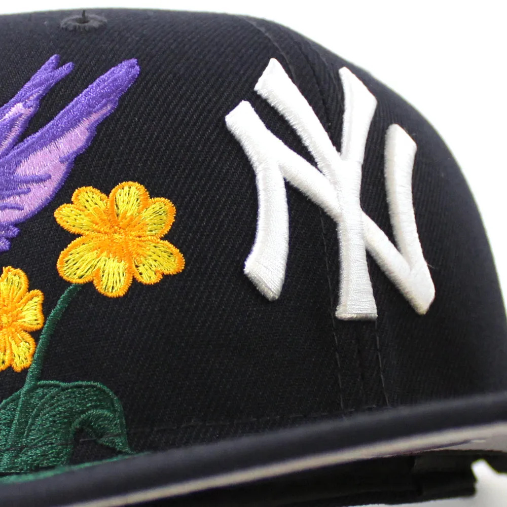 New York Yankees BLOOMING New Era 59Fifty Fitted Hat (Team Color Gray Under Brim)