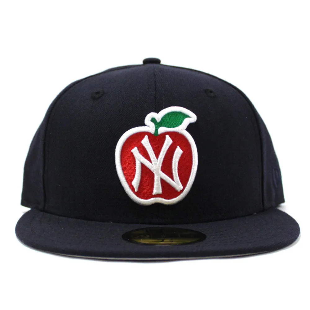 New York Yankees New Era 59Fifty Fitted Hat (Big Apple Navy Gray Under Brim)
