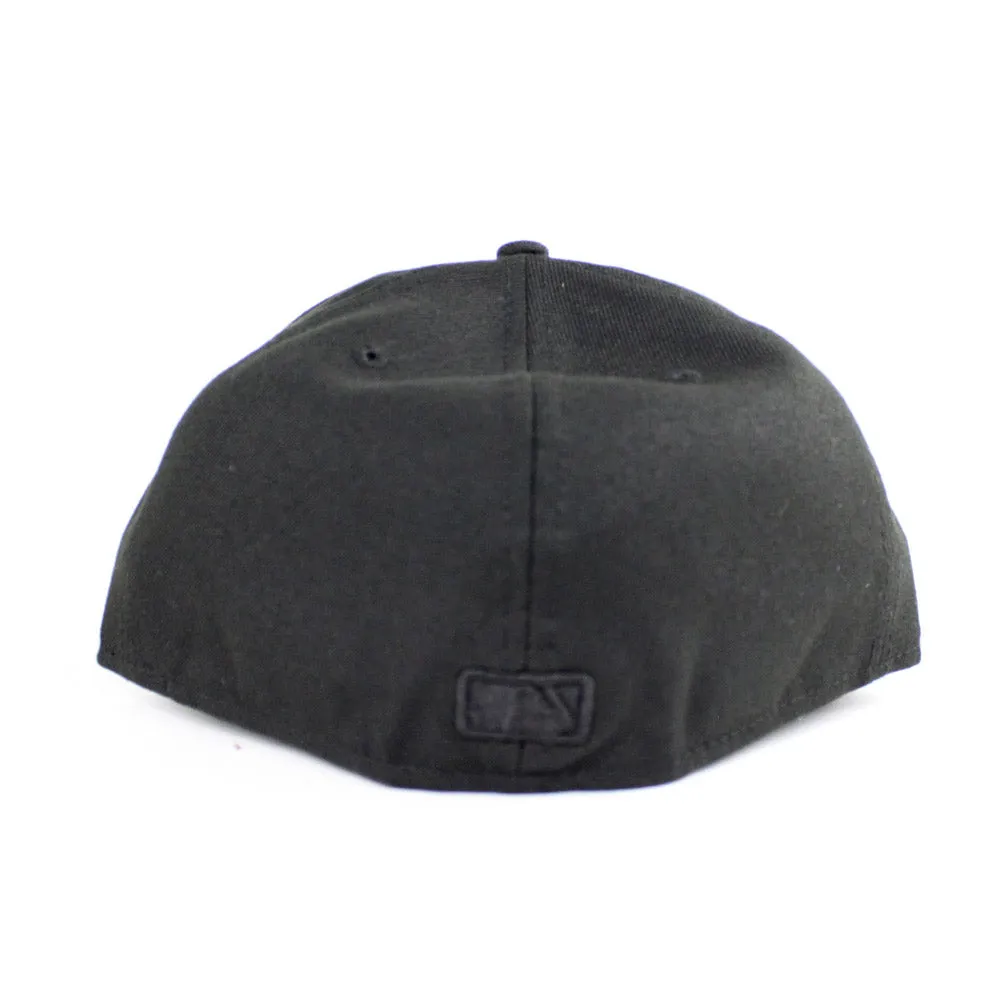 New York Yankees New Era 59Fifty Fitted Hat (Black on Black Gray Under Brim)