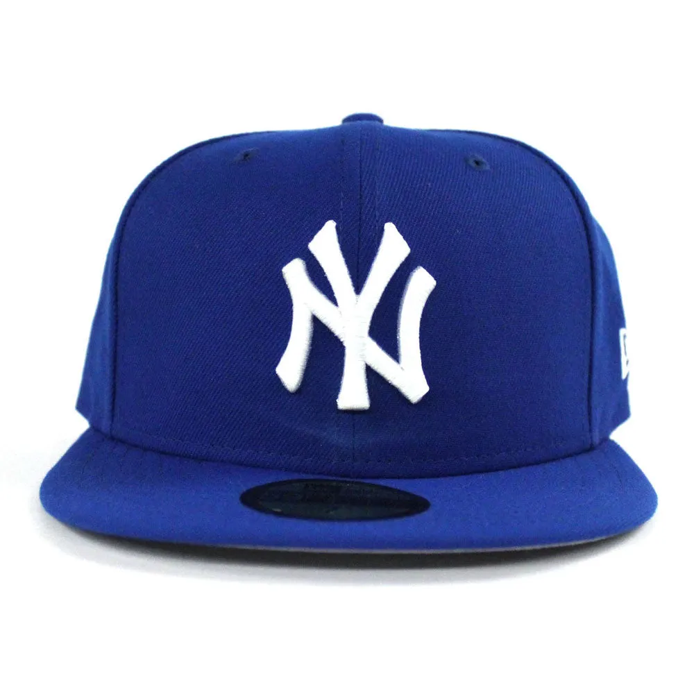 New York Yankees New Era 59Fifty Fitted Hat (Bright Blue Gray Under Brim)