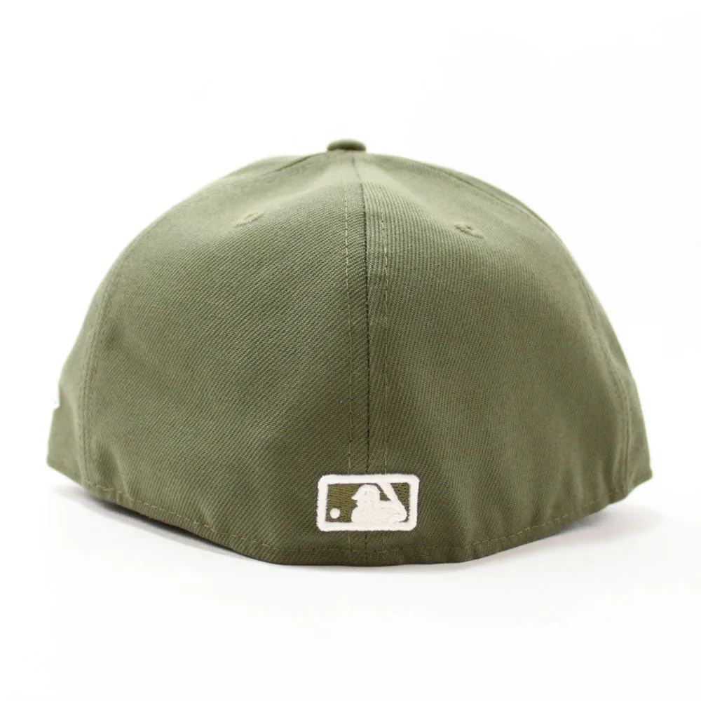 New York Yankees New Era 59Fifty Fitted Hat (Olive Gray Under Brim)