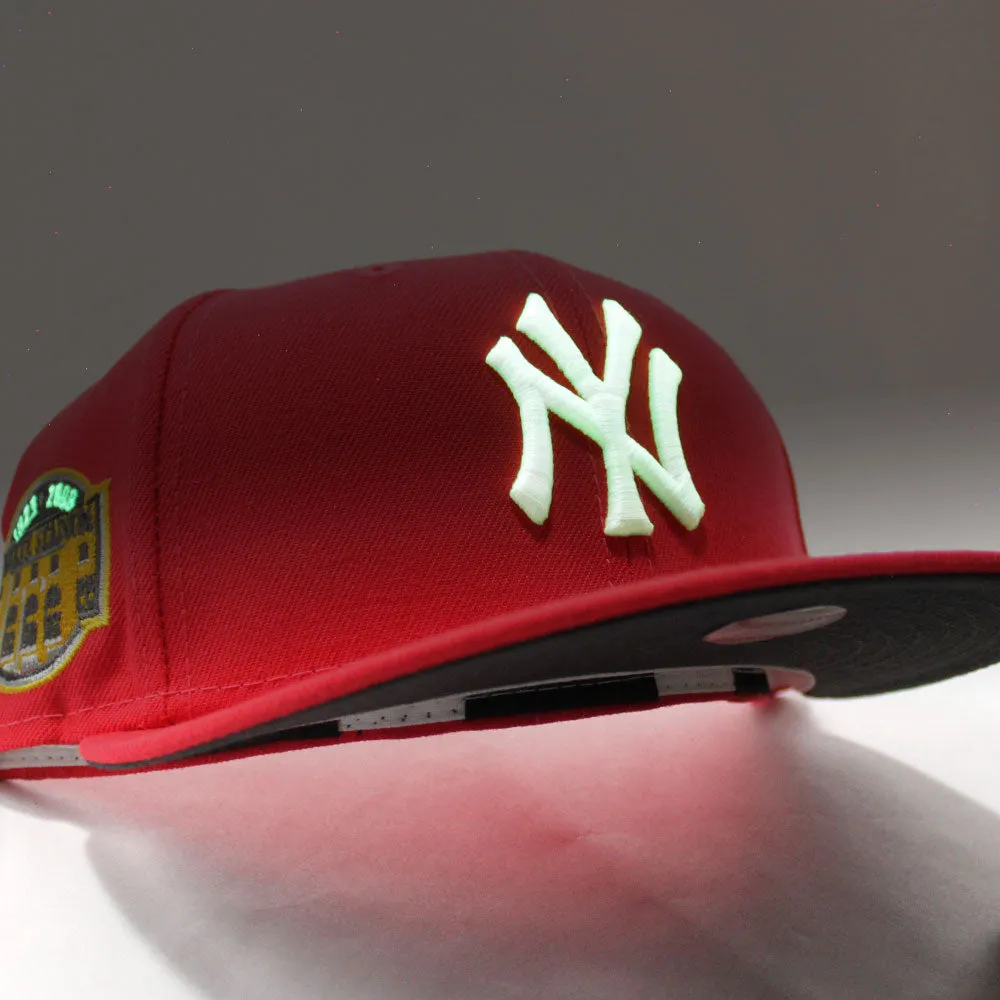 New York Yankees Yankee Stadium  New Era 59Fifty Fitted Hat (Lava Glow in the Dark Cement Gray Under Brim)