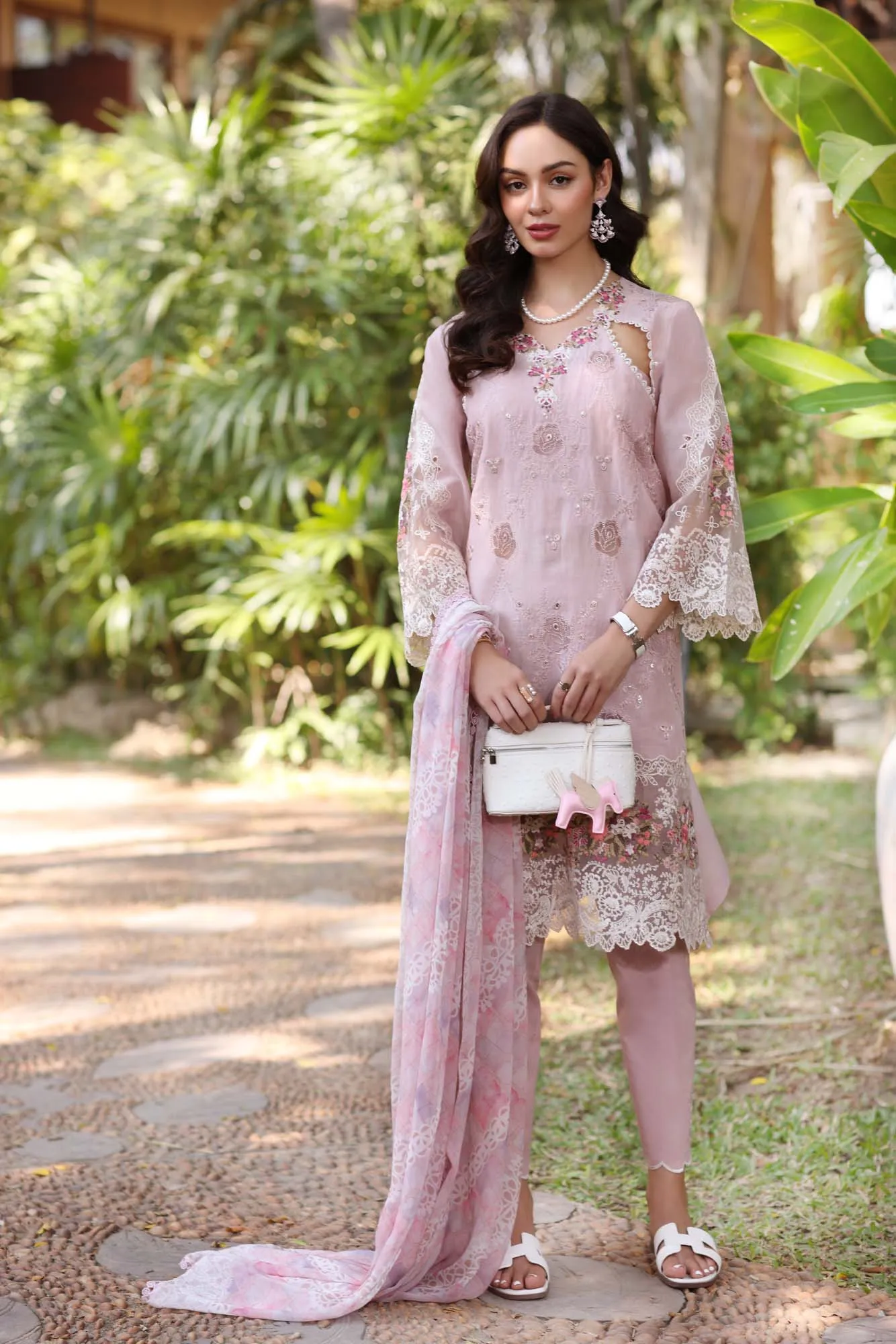 Noor By Saadia Asad Eid Luxury Handwork Laserkari'25 Unstitched 3pcs