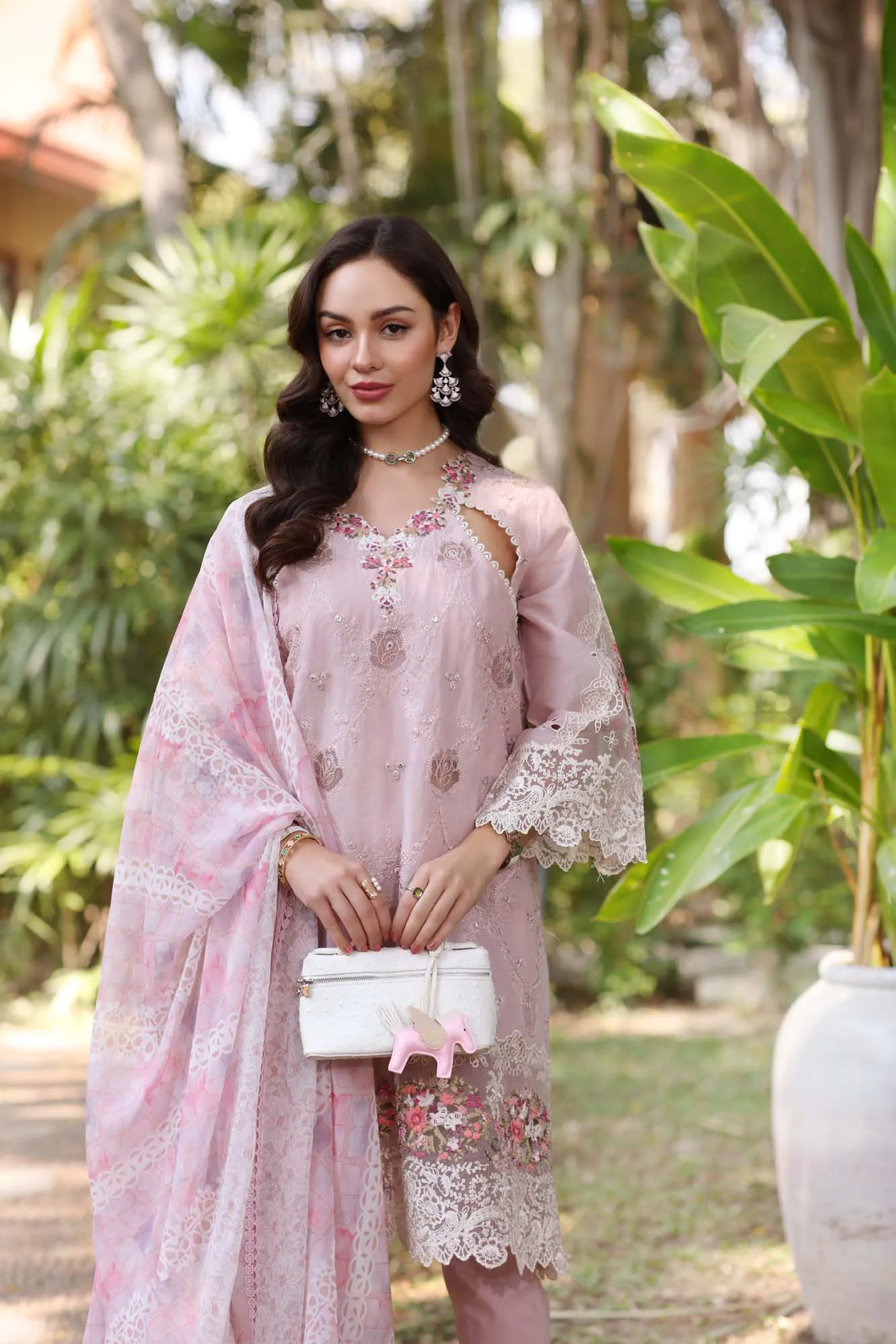 Noor By Saadia Asad Eid Luxury Handwork Laserkari'25 Unstitched 3pcs