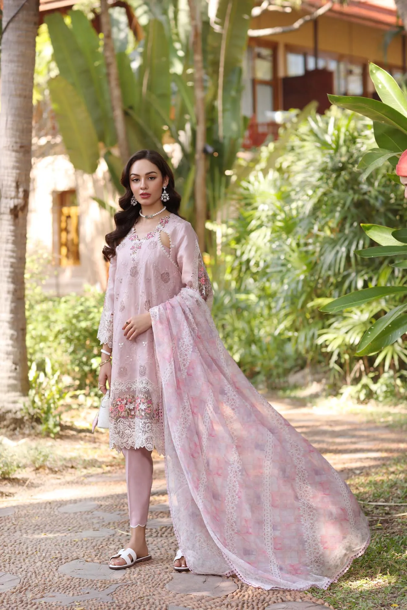 Noor By Saadia Asad Eid Luxury Handwork Laserkari'25 Unstitched 3pcs
