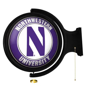 Northwestern Wildcats: Original Round Rotating Lighted Wall Sign
