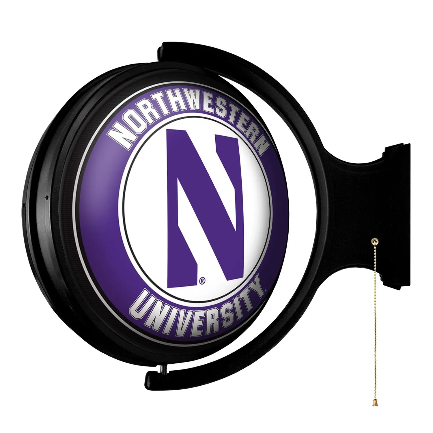 Northwestern Wildcats: Original Round Rotating Lighted Wall Sign