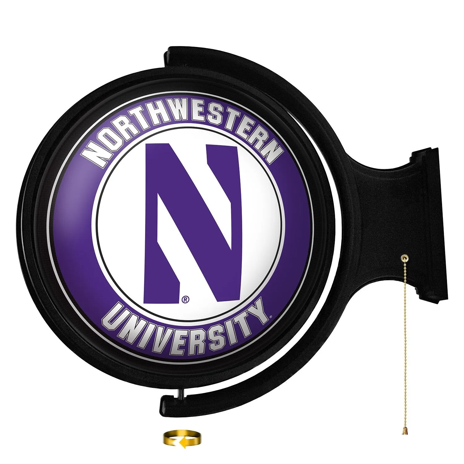 Northwestern Wildcats: Original Round Rotating Lighted Wall Sign