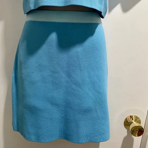 NWT House of Harlow 1960 2PC Mod Retro 60s Y2K Minimalist A-Line Skirt Set L