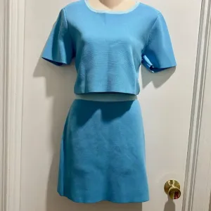 NWT House of Harlow 1960 2PC Mod Retro 60s Y2K Minimalist A-Line Skirt Set L