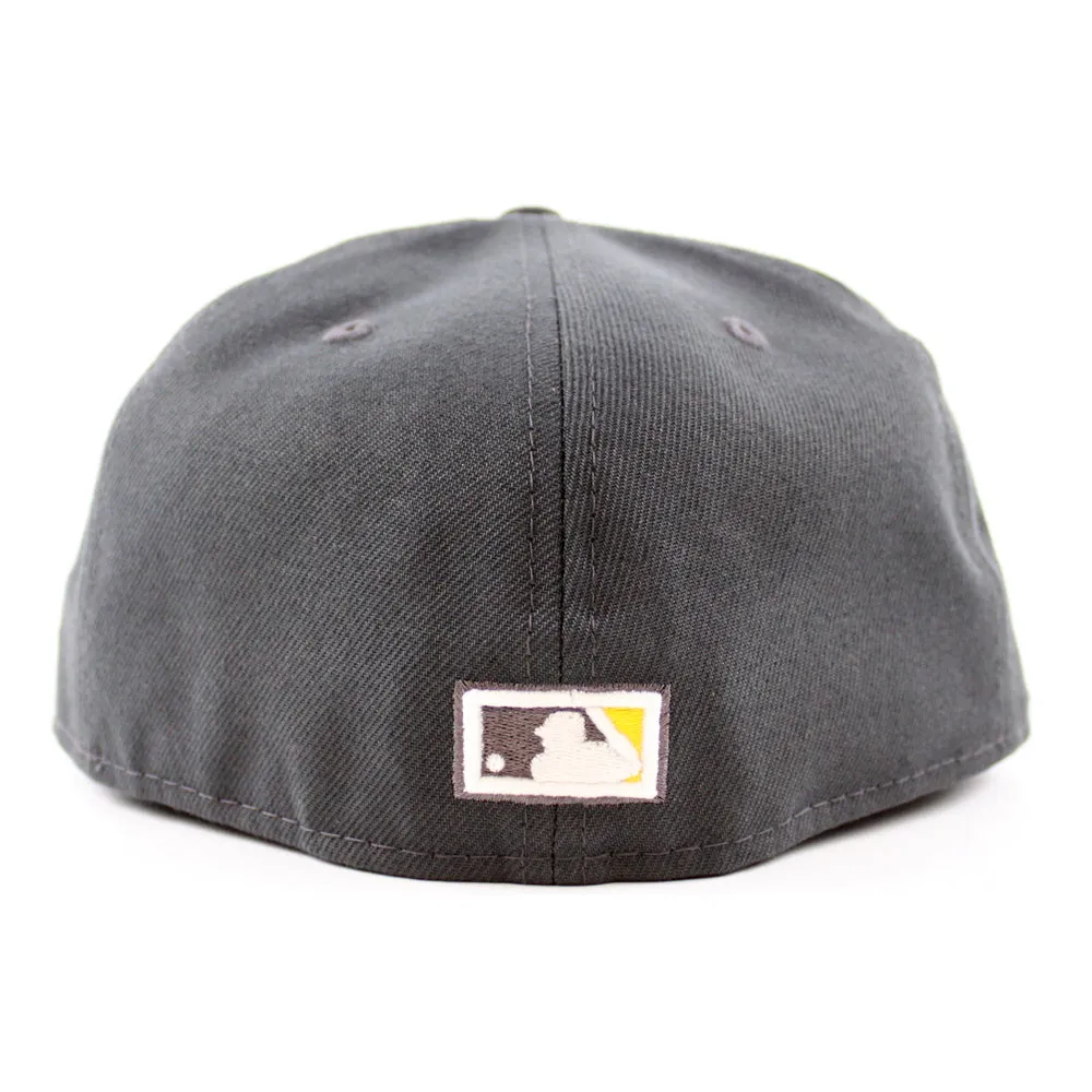 Oakland Athletics 1989 World Series Battle of The Bay New Era 59Fifty Fitted Hat (GITD Dark Grey Green Under Brim)