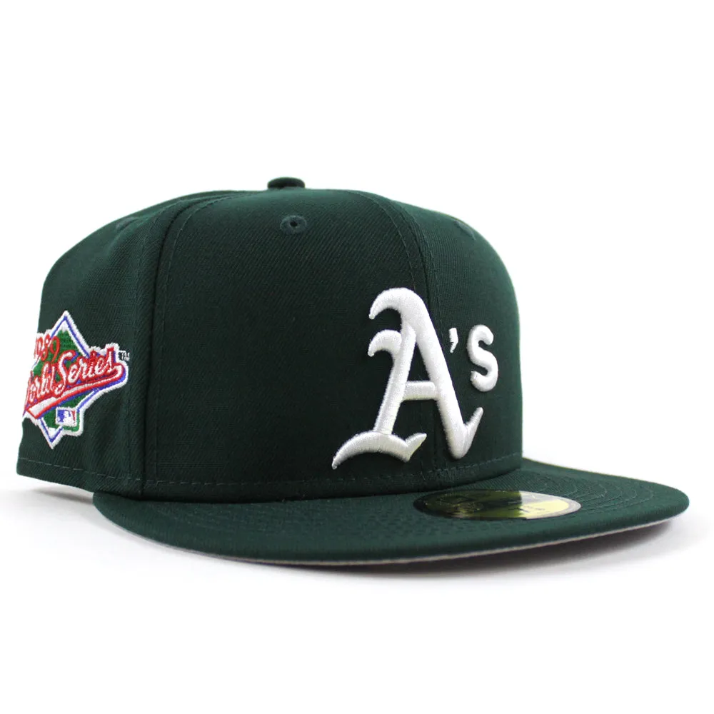 Oakland Athletics World Series New Era 59Fifty Fitted hat (Team Color Gray Under Brim)