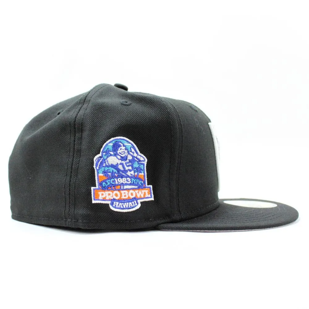 Oakland Raiders 1983 PRO BOWL New Era 59Fifty Fitted Hat V2 (Glow in the Dark Gray Under Brim)