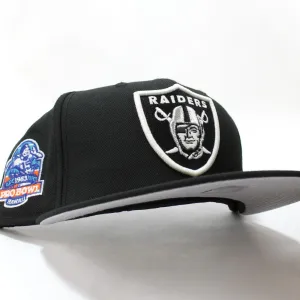 Oakland Raiders 1983 PRO BOWL New Era 59Fifty Fitted Hat V2 (Glow in the Dark Gray Under Brim)