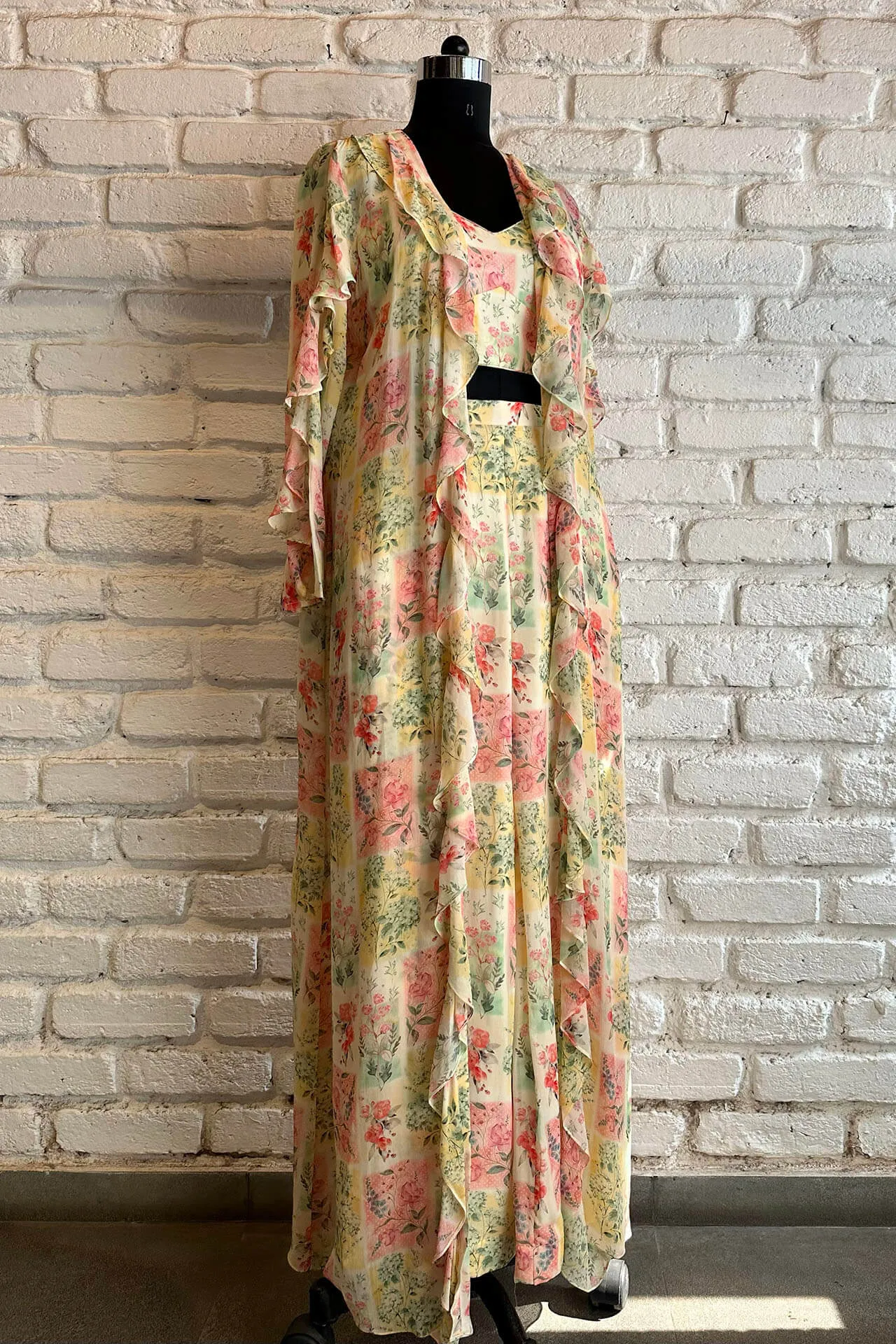 Off White Nirvi Coord Set