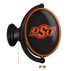 Oklahoma State Cowboys: Original Oval Rotating Lighted Wall Sign