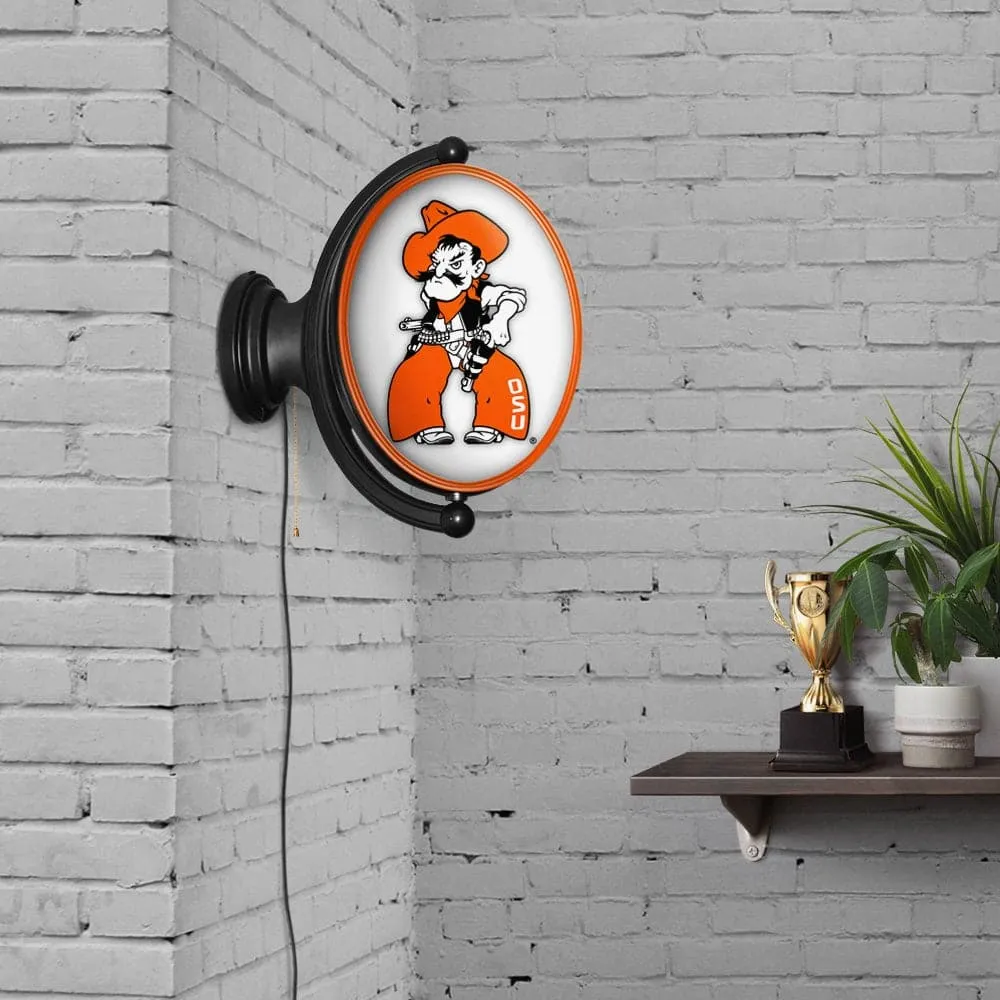 Oklahoma State Cowboys: Pete - Original Oval Rotating Lighted Wall Sign