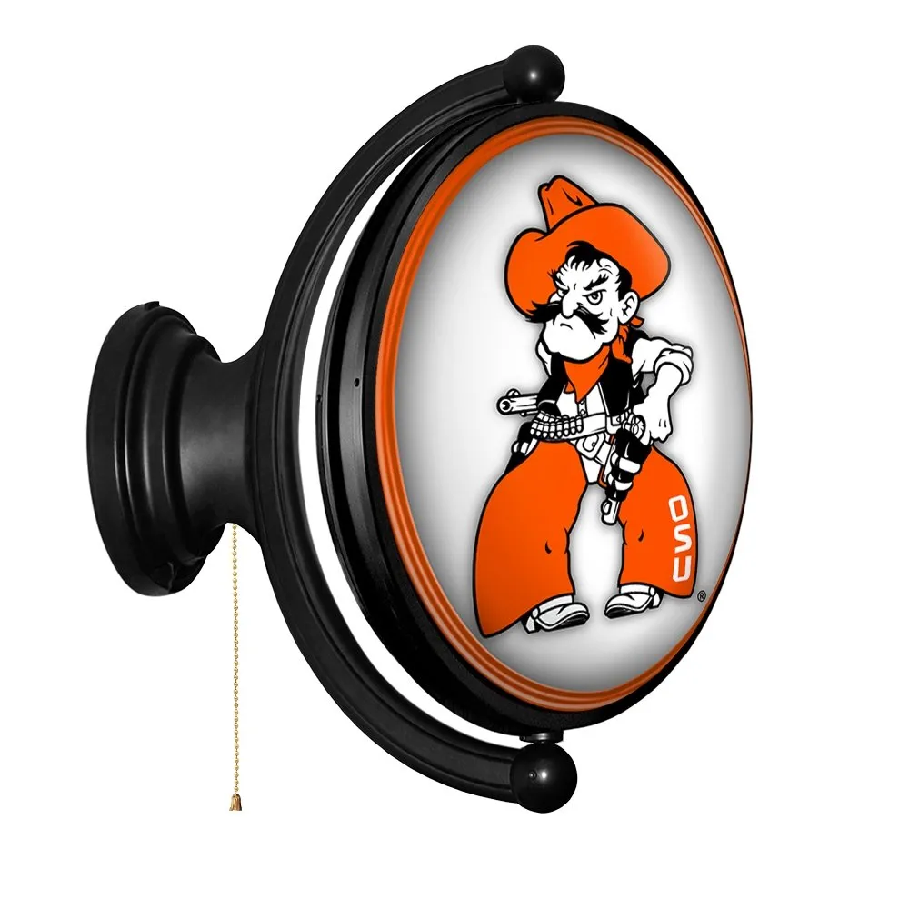 Oklahoma State Cowboys: Pete - Original Oval Rotating Lighted Wall Sign