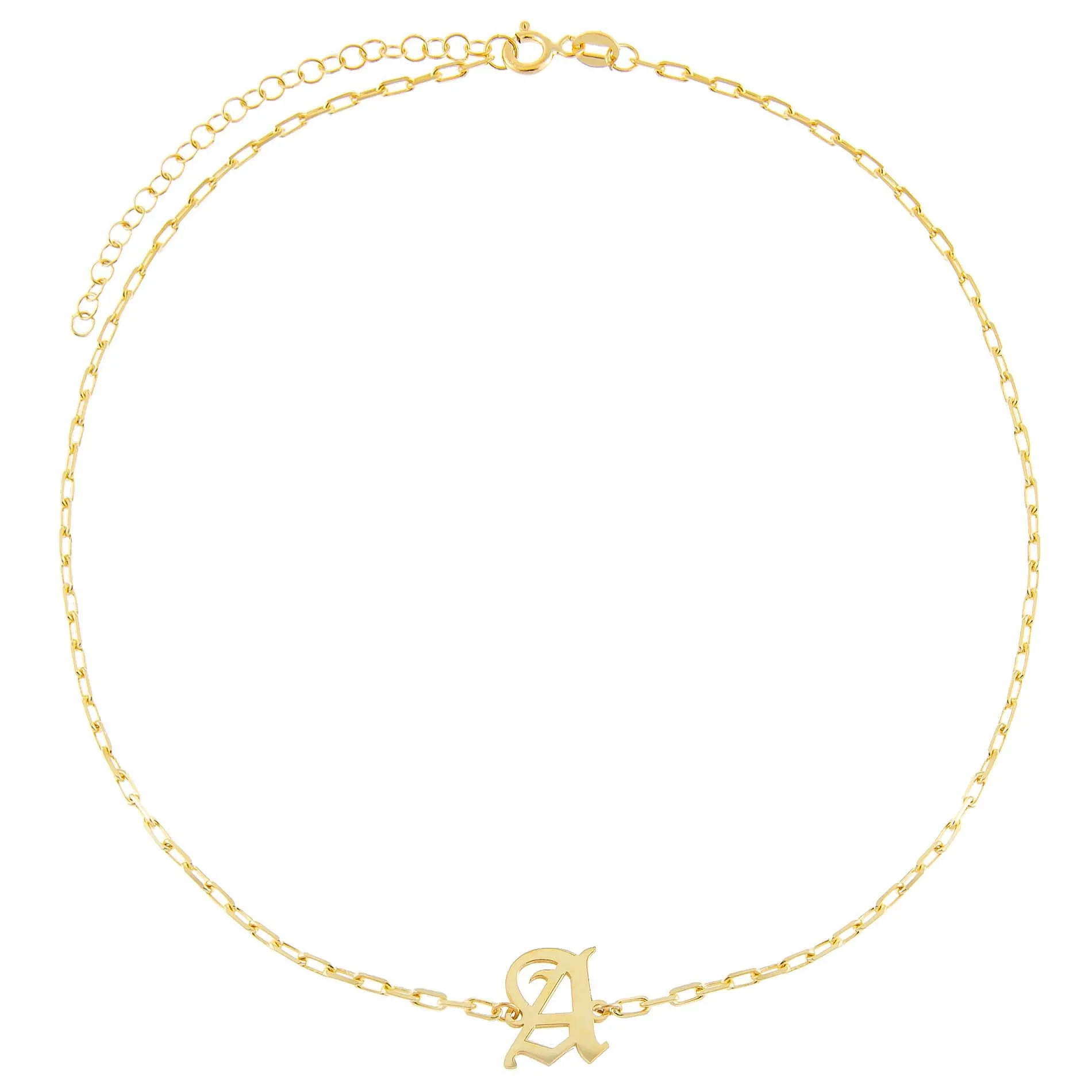 Old English Initial Open Link Choker