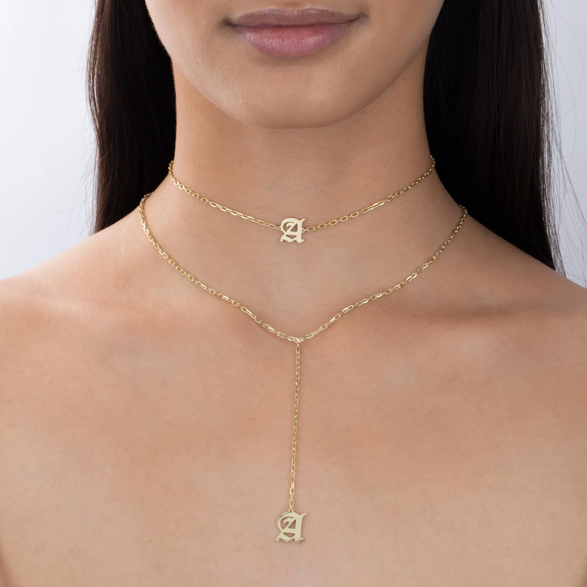 Old English Initial Open Link Choker