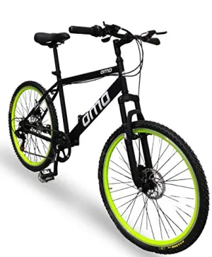 omo G7 26T - 7 Speed Gear Dual Disc Brakes 18.00 Steel Mountain Unisex Bike (Green)