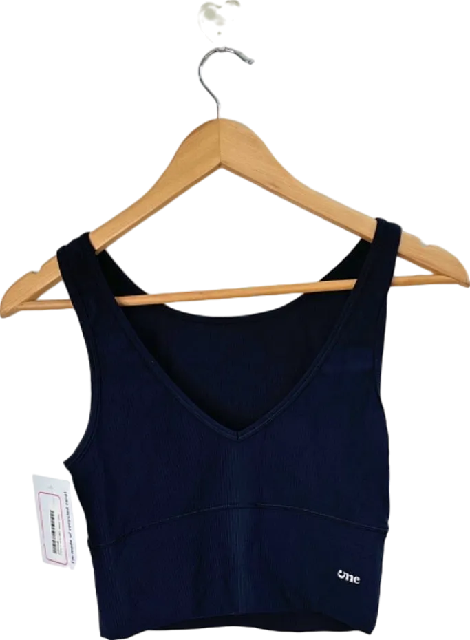 ONE Navy Sleeveless Crop Top Size 6