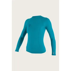 O'NEILL HYBRID L/S RASH GUARD TURQUOISE