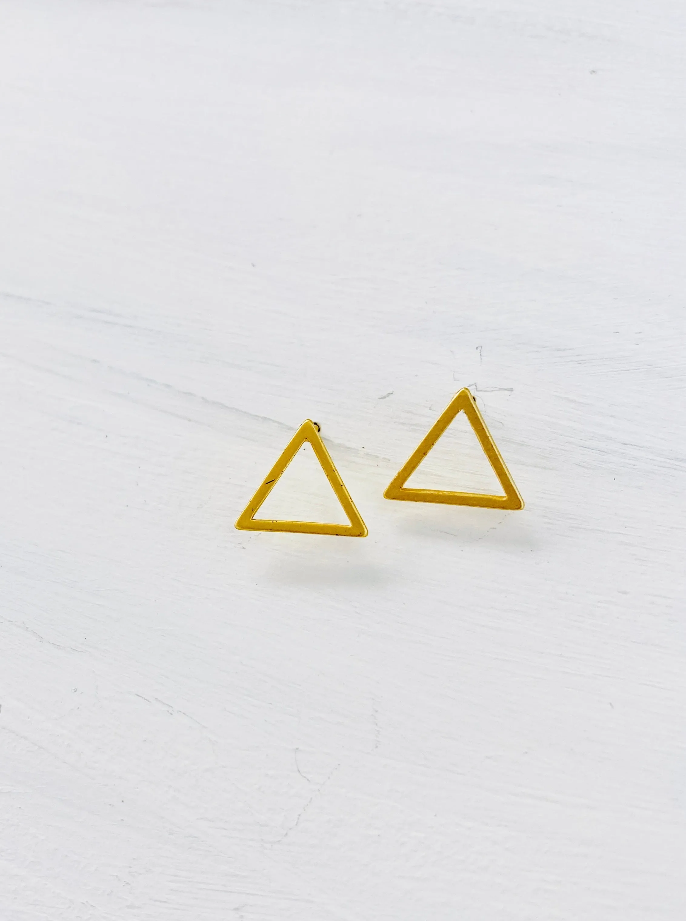 Open Triangle Stud Earrings