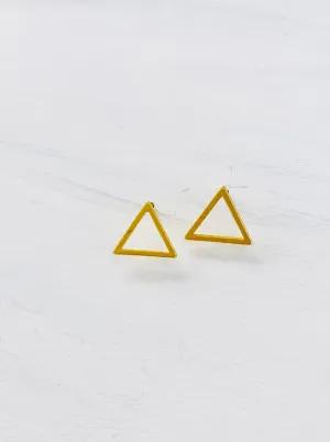 Open Triangle Stud Earrings