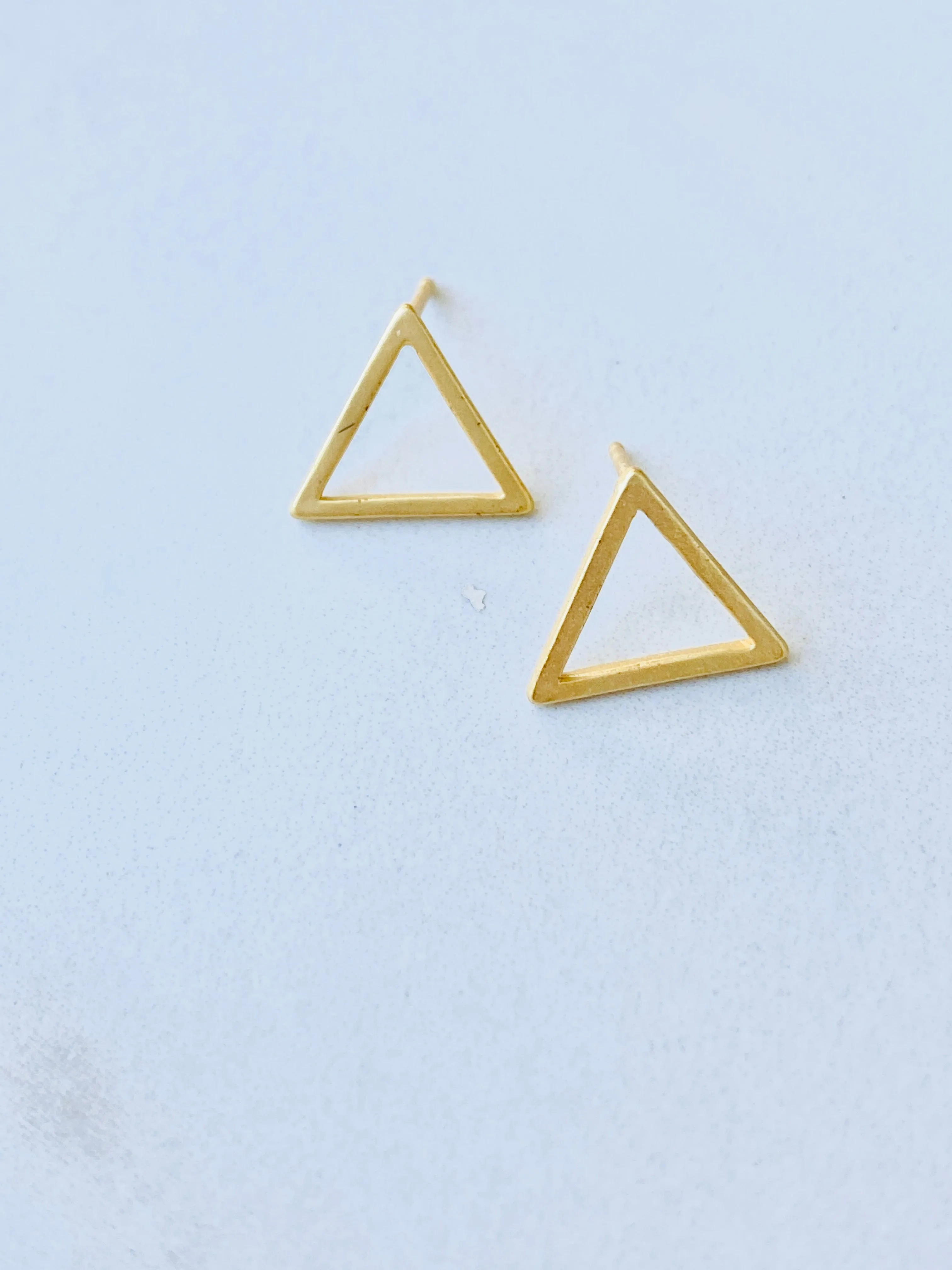Open Triangle Stud Earrings