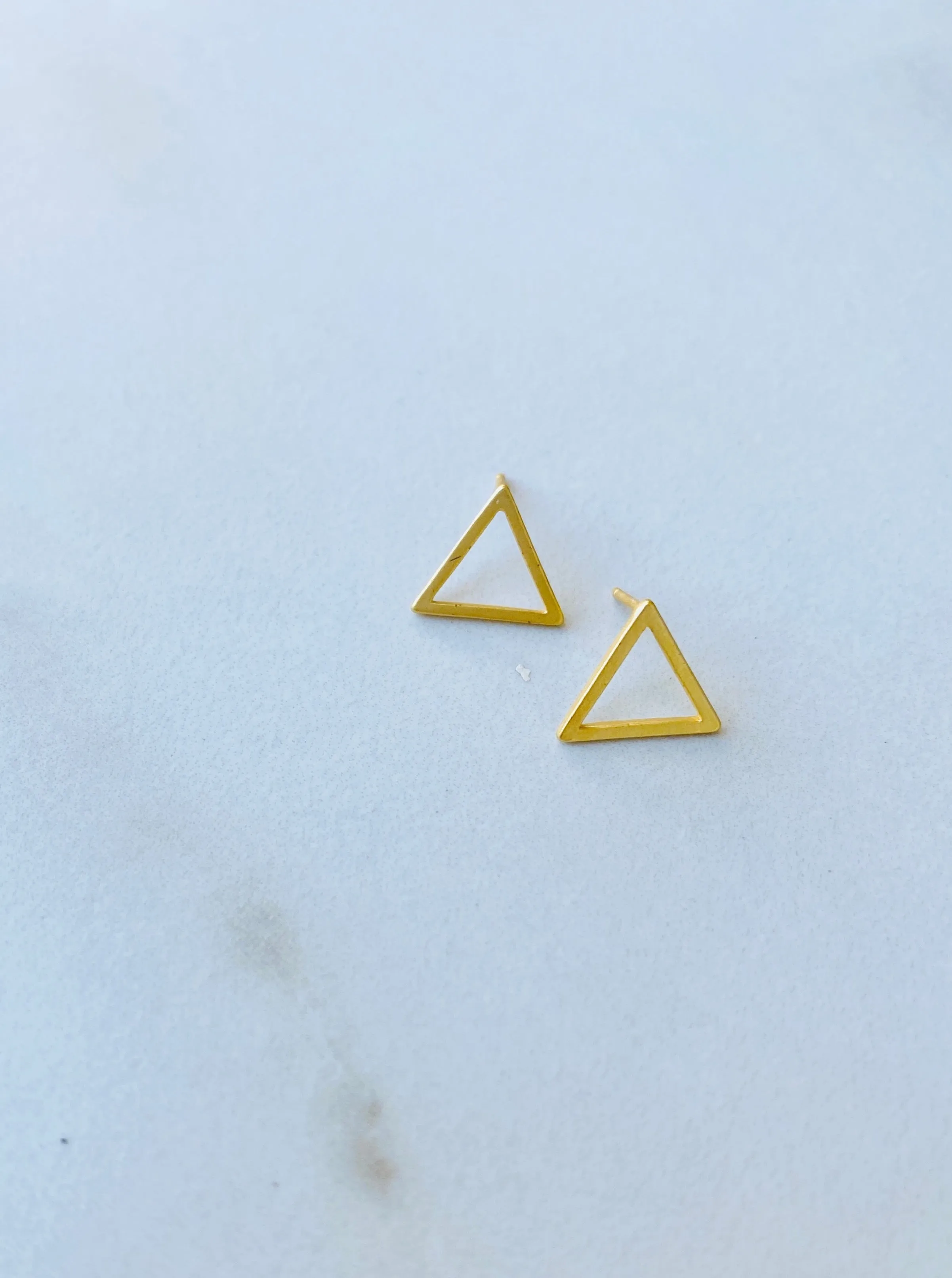 Open Triangle Stud Earrings