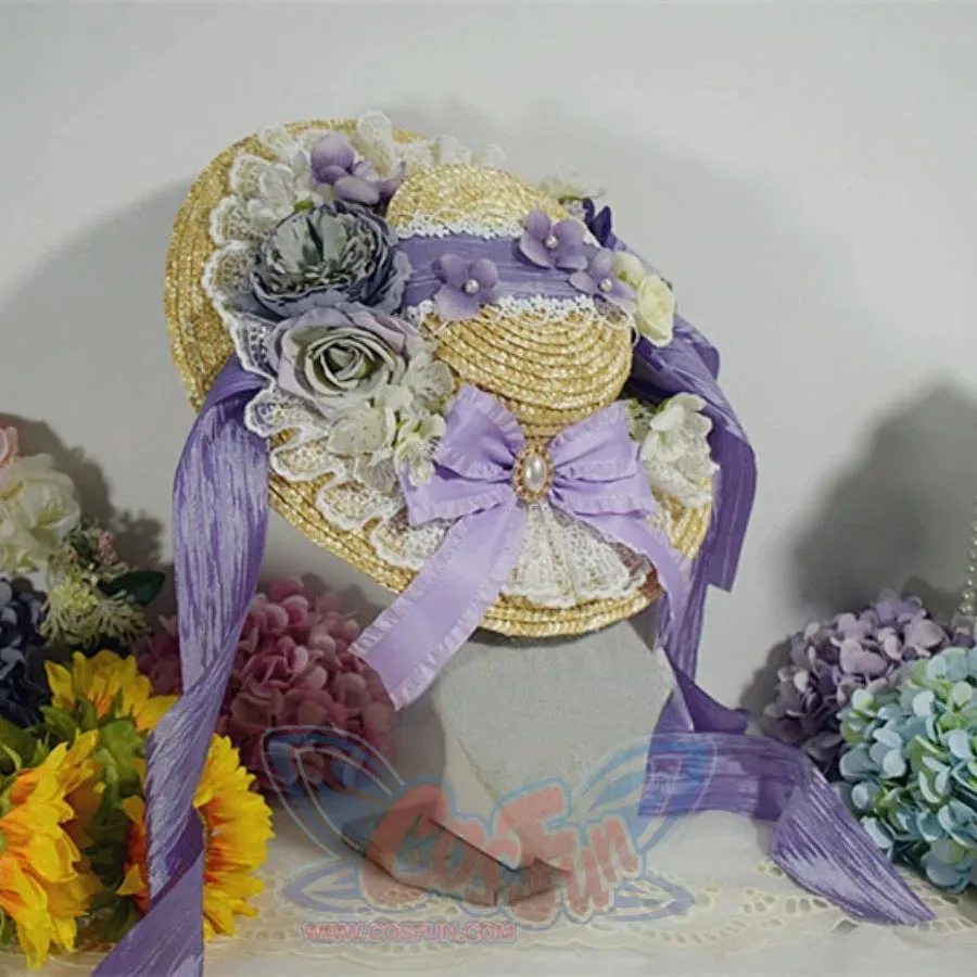 Original Elegant and Classic Lolita Flowers Straw Hat