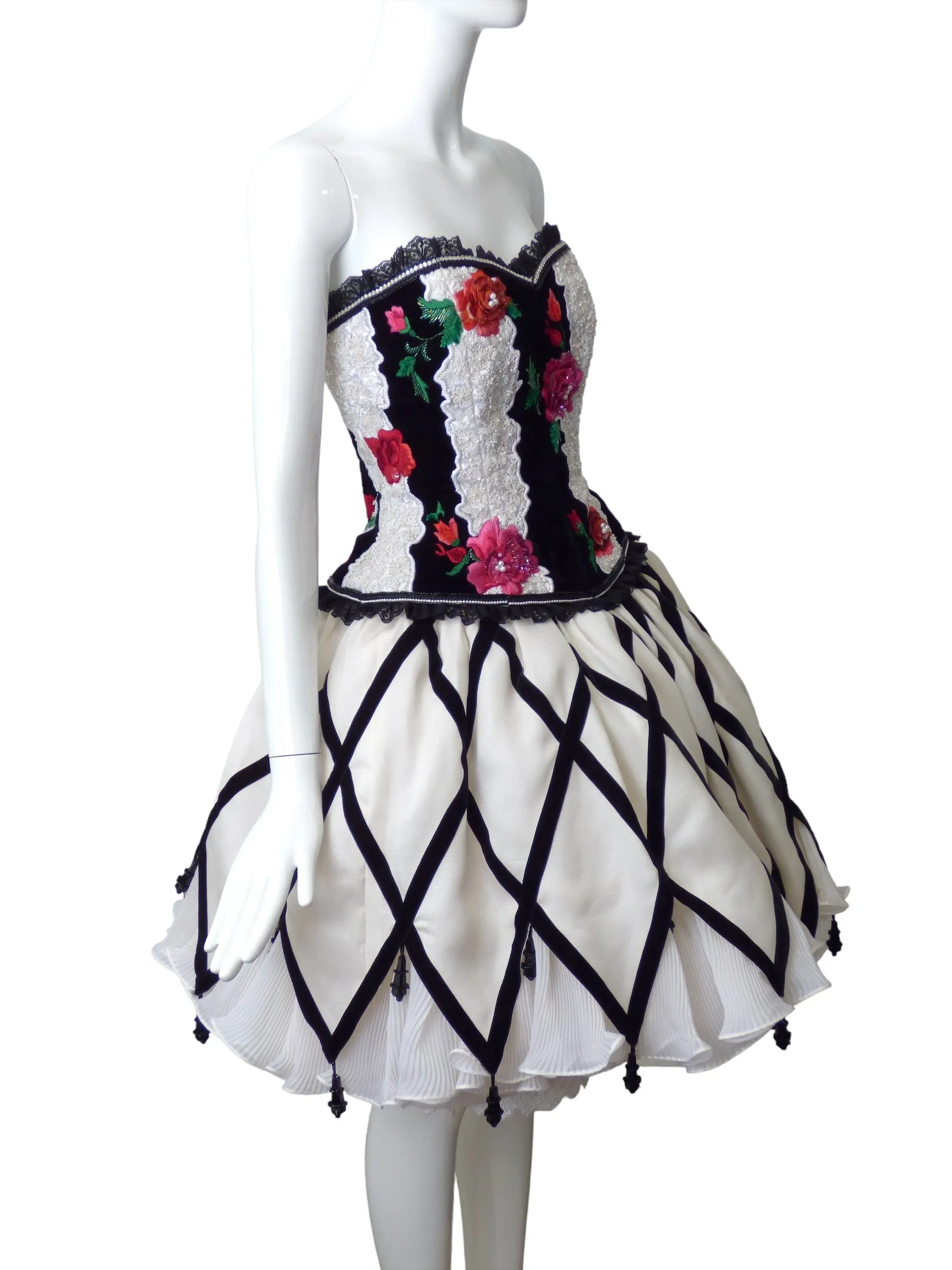 OSCAR DE LA RENTA- NWT 1988 2pc Corset Dress, Size 8