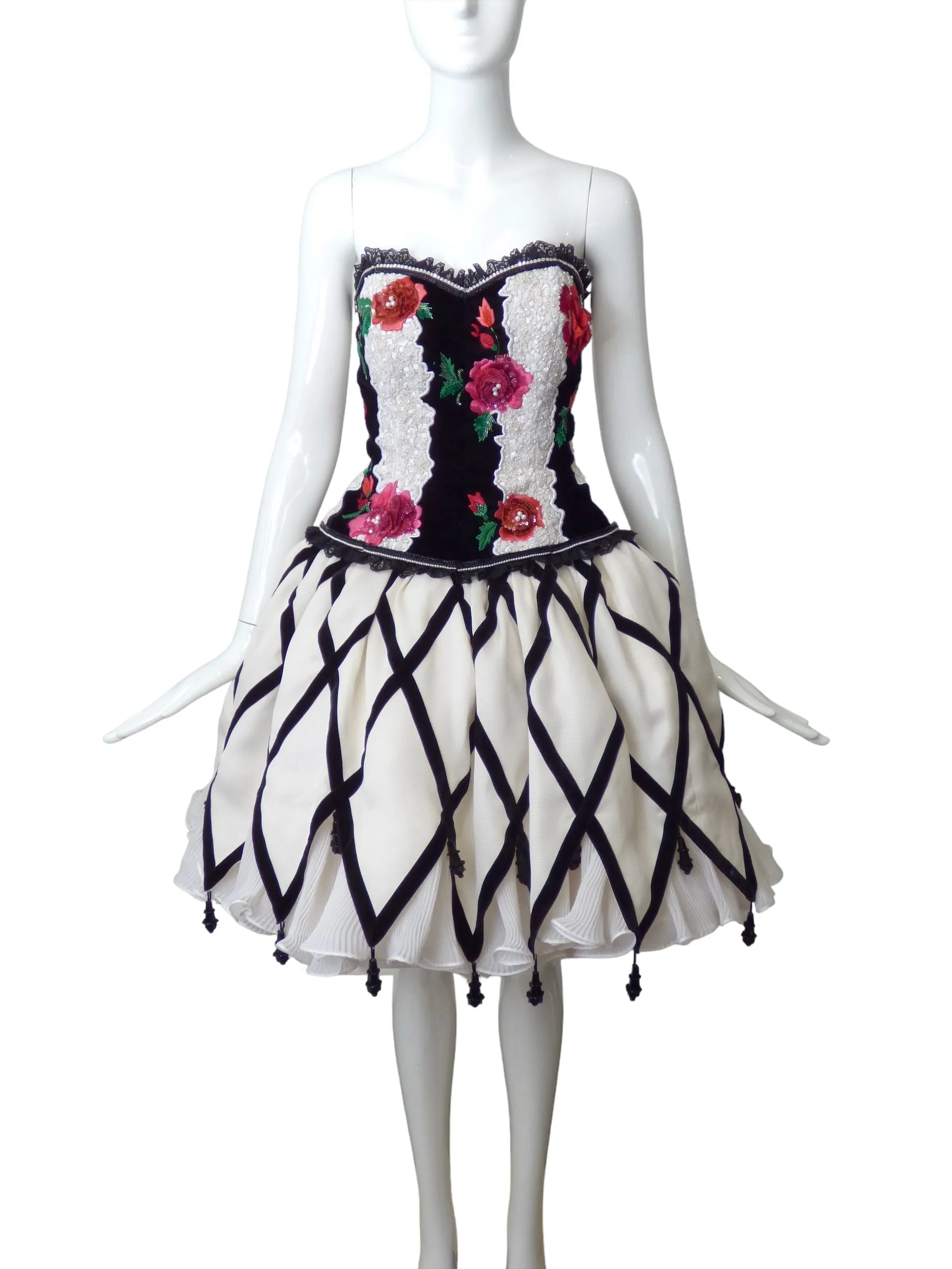 OSCAR DE LA RENTA- NWT 1988 2pc Corset Dress, Size 8