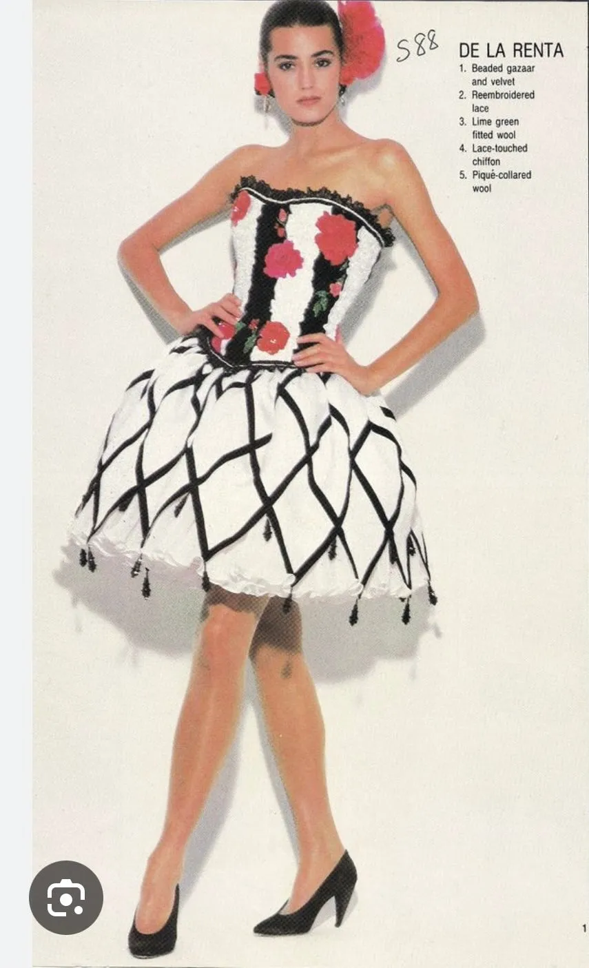 OSCAR DE LA RENTA- NWT 1988 2pc Corset Dress, Size 8