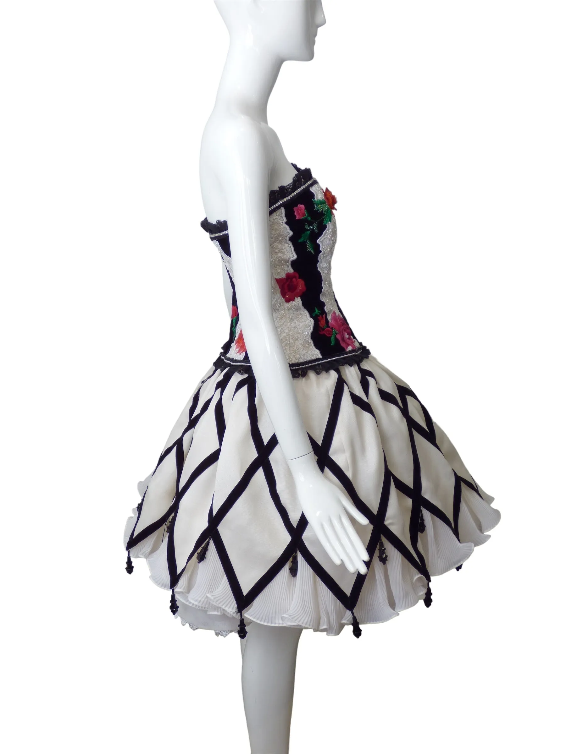OSCAR DE LA RENTA- NWT 1988 2pc Corset Dress, Size 8