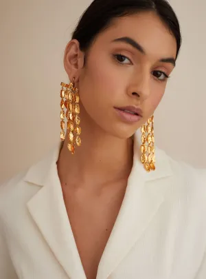 Outhouse   I   Oh Poppi SoHo Dewdrop Statement Earrings Brass, Gold Accessories OHAW21EA101