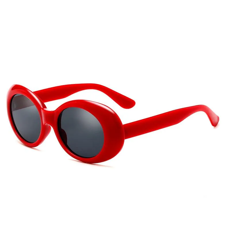 Oval Mod Retro Vintage Kurt Cobain Inspired Sunglasses Round Lens