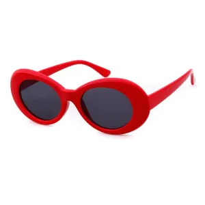 Oval Mod Retro Vintage Kurt Cobain Inspired Sunglasses Round Lens
