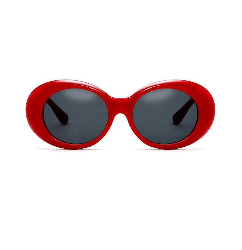 Oval Mod Retro Vintage Kurt Cobain Inspired Sunglasses Round Lens