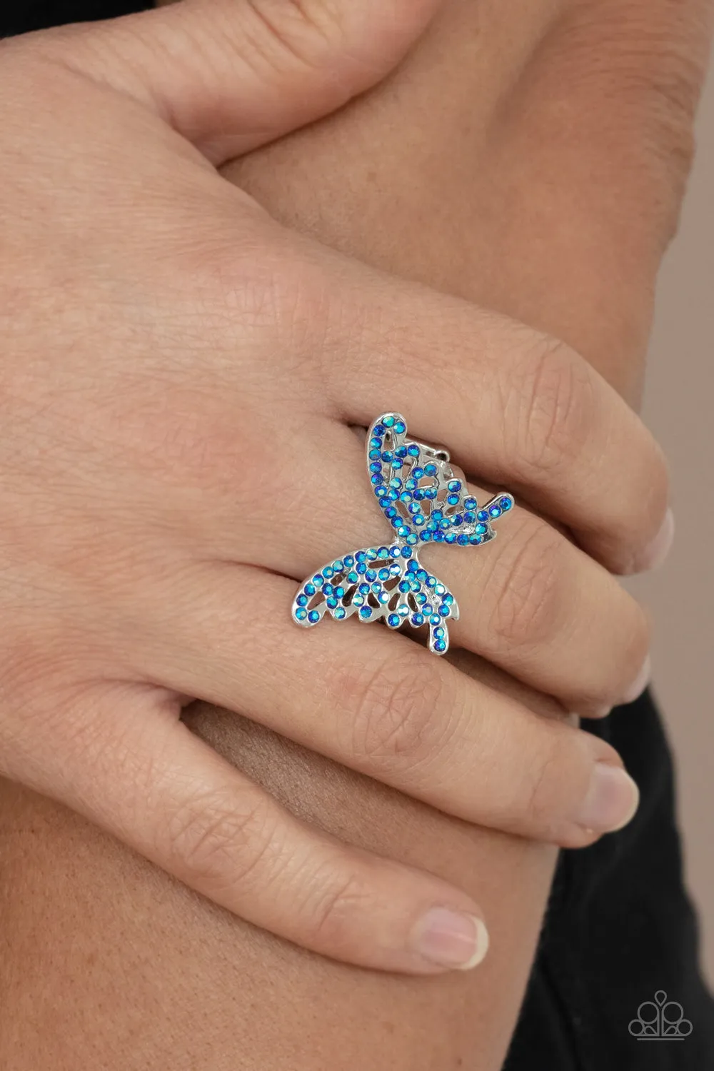 Paparazzi Butterfly Orchard - Blue Butterfly Ring